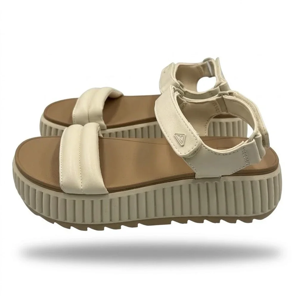 Reef Vista Higher Raya Sandals Women 11 Vintage Sand NEW Platform CJ6557